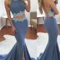 Mermaid Two Pieces Long Prom Dresses Party Evening Gowns E0491