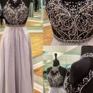 Beaded Long Chiffon Prom Evening Dresses E0608