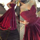 Ball Gown Sweetheart Lace Appliques Long Prom Evening Party Dresses E0654