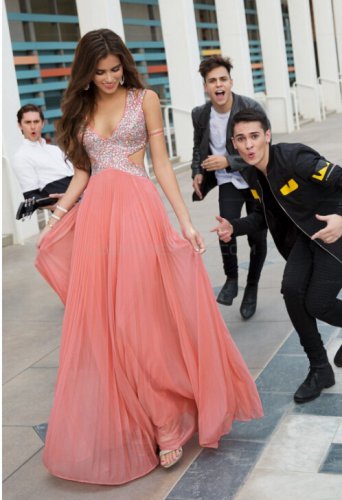 A-Line Beaded Long Chiffon Prom Evening Party Dresses E0713