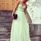 Long Sweetheart Chiffon Bridesmaid Prom Evening Formal Dresses E0022