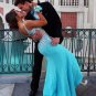 Long Blue Beaded Prom Evening Formal Dresses E0006