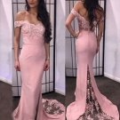 Trumpet/Mermaid Off-the-Shoulder Lace Long Prom Evening Formal Dresses E0053