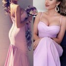 Trumpet/Mermaid Spaghetti Straps Long Prom Evening Formal Bridesmaid Dresses E0083