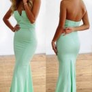 Trumpet/Mermaid Mint Green Long Prom Evening Formal Dresses E0109
