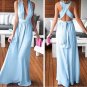Sexy Long Blue Prom Dresses Party Evening Gowns E0344
