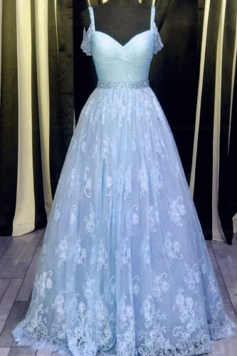 Beaded Lace Long Prom Dresses Party Evening Gowns E0354