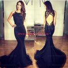Mermaid Long Blue Prom Formal Evening Party Dresses E0882