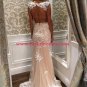 Mermaid Lace Appliques Long Beaded Prom Formal Evening Party Dresses E1049