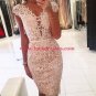 Cap Sleeves Lace Short V-Neck Prom Formal Evening Party Dresses E1344