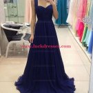 Long Blue Chiffon Prom Formal Evening Party Dresses E1487