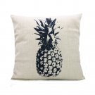 LG0015 Nature Cotton Linen Pineapple Decorative Throw Pillow Cover