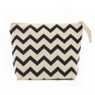 LG0105 Chevron Nature Cotton Canvas Cosmetic Bag