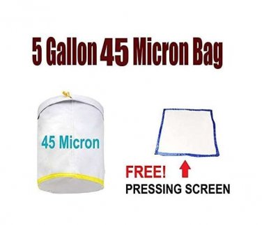 Fresh al Extractor Kit 5 Gallon Bubble Bags Filter Canvas (Col:45 Micron Hash Bag a) Seeds