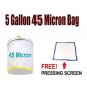Fresh al Extractor Kit 5 Gallon Bubble Bags Filter Canvas (Col:45 Micron Hash Bag a) Seeds