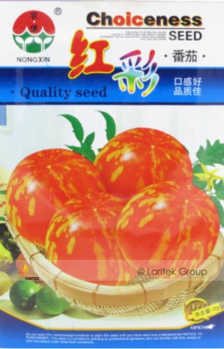 Fresh Red Tomato with Yellow Strip F1 Seeds 300 Seeds/Pack Big Tomato