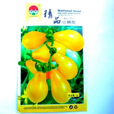 Fresh Harbin Yellow Pear Cherry Tomato Seeds 300 Seeds/Pack Tasty Sweet Edible Fruit