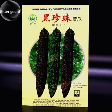 Fresh True Hybrid Black Pearl Bitter Melon F1 Seeds 5 Seeds/Pack Vegetable Seeds