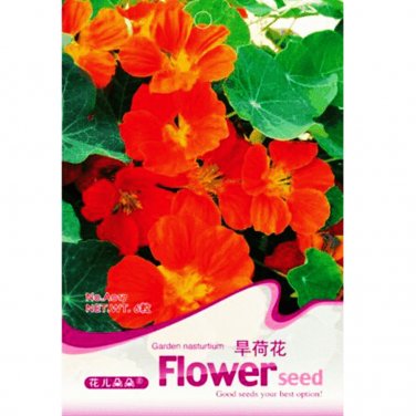 Fresh Red Garden Nasturtium Shamrock Plant Tropaeolum Majus Seeds