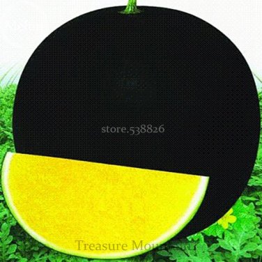 Fresh Hot Sale Hybrid Black Skin Round Shape Yellow Meat Seedless Watermelon Seeds