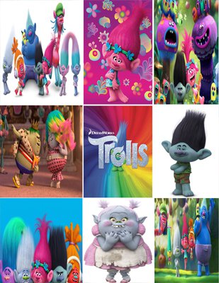 ANNA KENDRICK JUSTIN TIMBERLAKE PRINCESS POPPY TROLLS MOVIE STICKERS