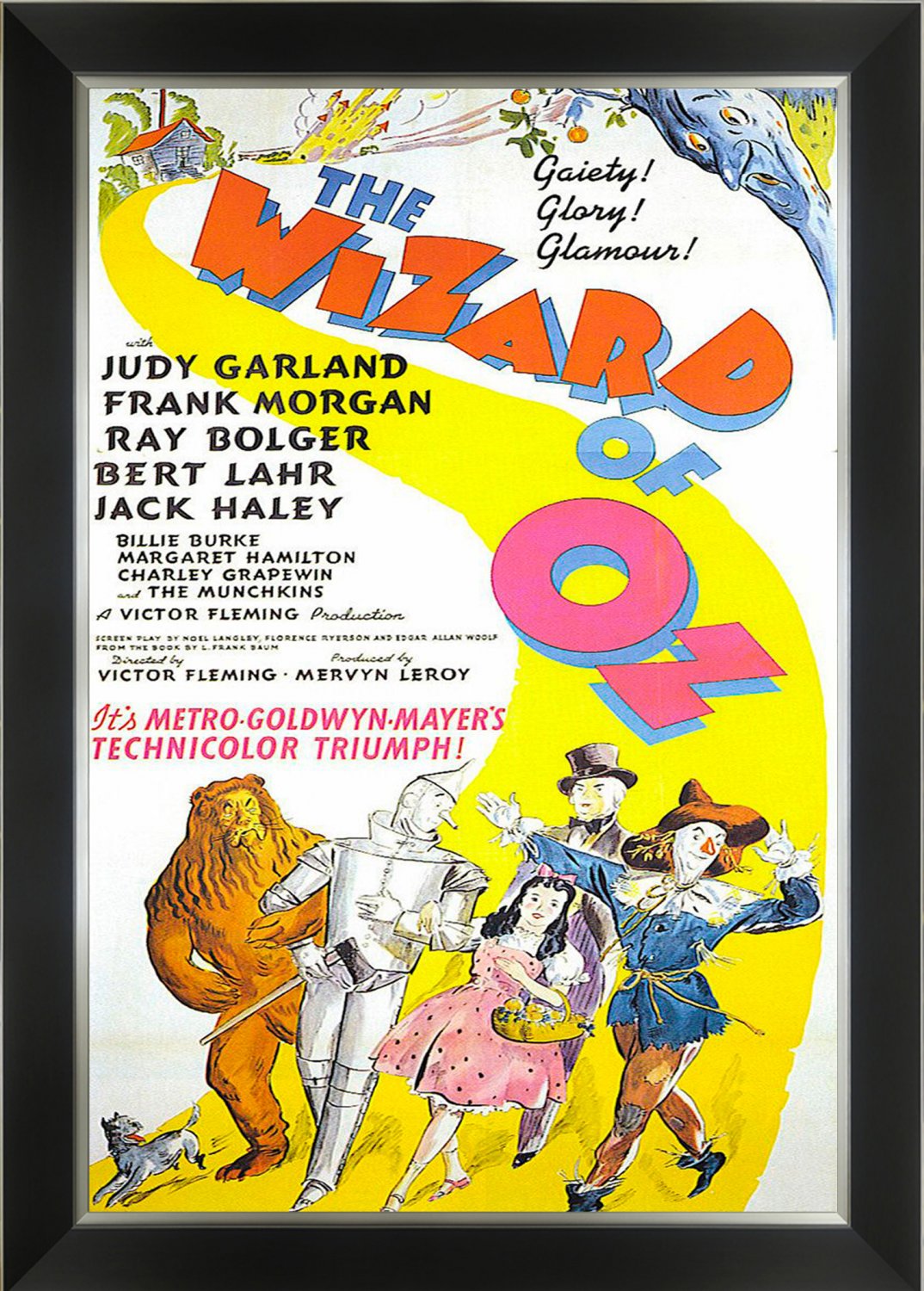 The Wizard Of Oz - Vintage Movie Poster - Framed Art Print