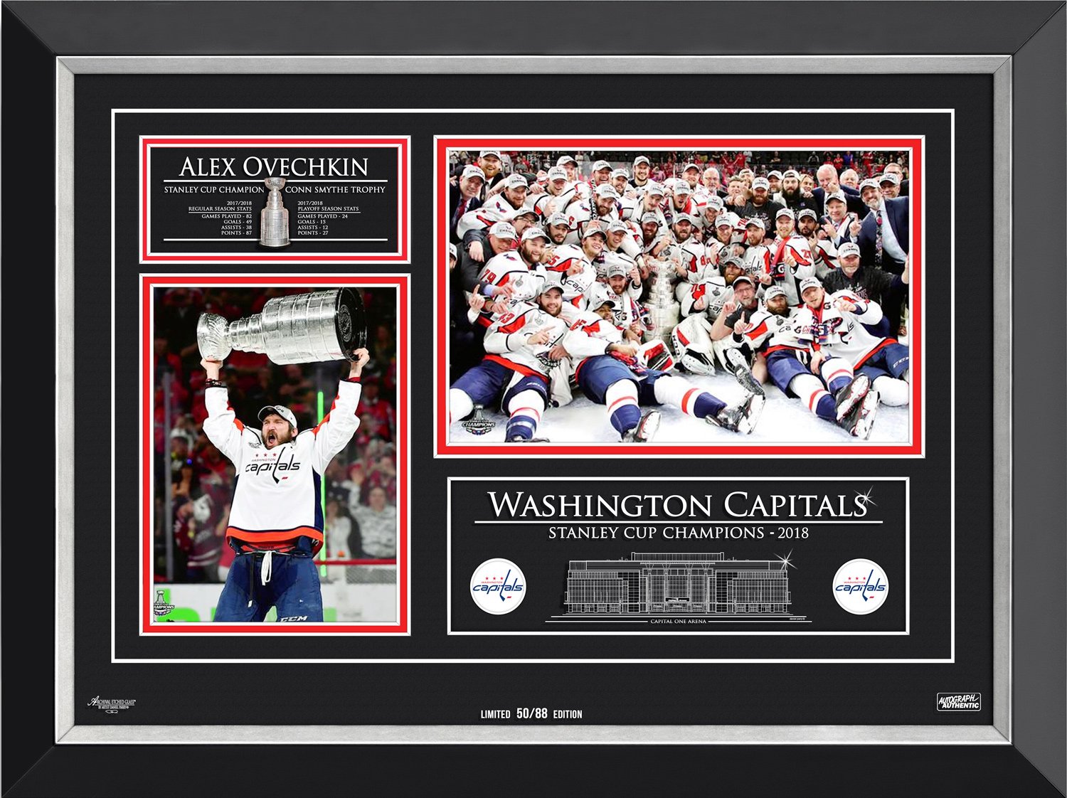 Alexander Ovechkin & Washington Capitals Champs, Ltd Ed /88 - Stanley Cup