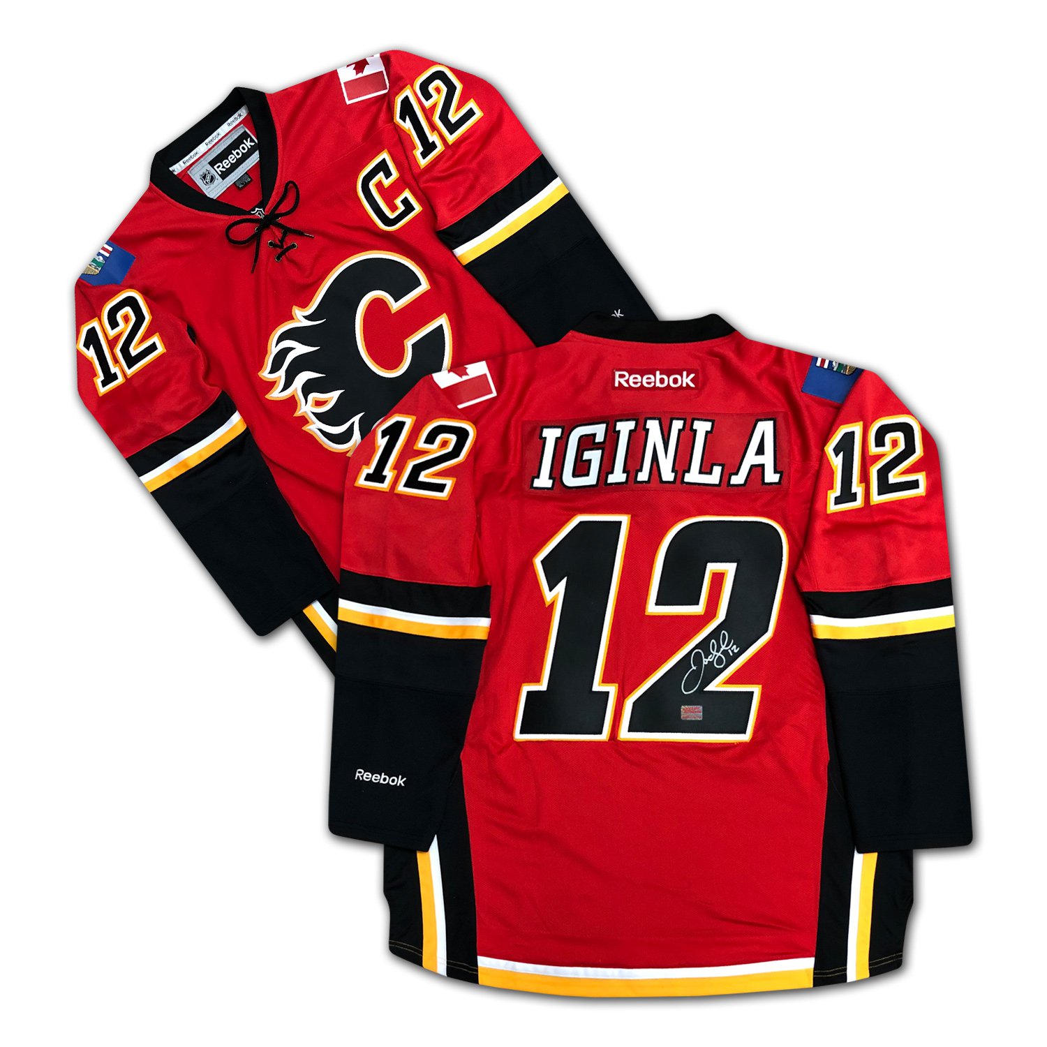 Jarome Iginla Autographed Red Calgary Flames Jersey