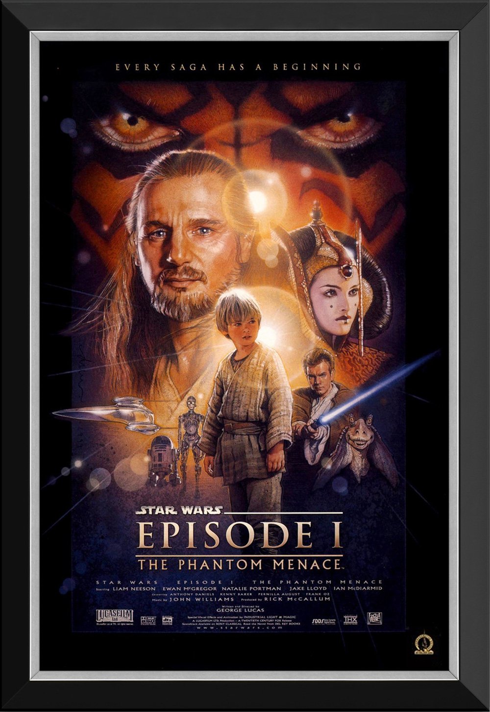 Star Wars Ep I The Phantom Menace - Movie Poster Reprint - Framed Classic