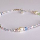 Sugar Cookie Anklet handmade beaded anklet by Sapphire Rain Designs
