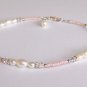 Peaches n' Cream Anklet handmade beaded anklet by Sapphire Rain Designs