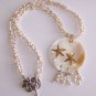 Under the Sea Necklace handmade beaded pendant necklace by Sapphire Rain Designs