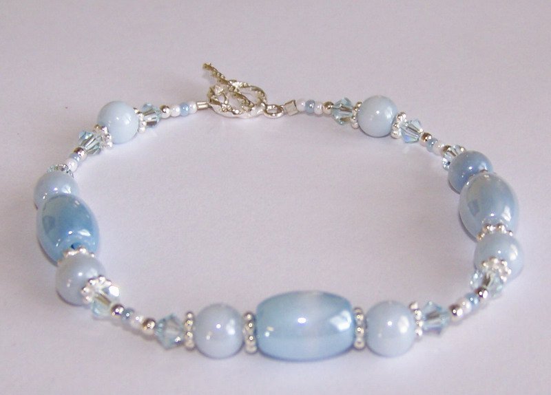 Cloudy Skies Bracelet handmade beaded bracelet by Sapphire Rain Designs