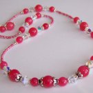 Cherry Blossoms Necklace handmade beaded necklace by Sapphire Rain Designs