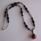Pewter Claw Men's Pendant Necklace handmade beaded necklace by Sapphire Rain Designs