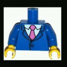 LEGO Part 973pb1994c01 Torso Simpsons Jacket, White Shirt and Dark Pink Tie Blue