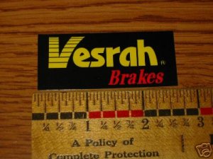 VESRAH BRAKES Team MTB Road Bike Frame Sticker Decal