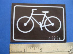 CIVIA Road Tri Mountain Ride Bike Bicycle DECAL STICKER