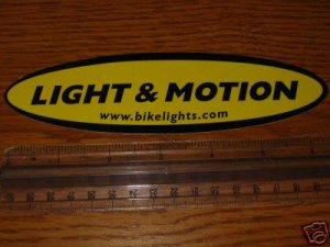 Light & Motion Road MTB Bike Frame Bikes STICKER DECAL