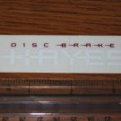 HAYES Disc Brake Bike Race  Mountain Road STICKER DECAL