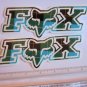TWO - 6" FOX RACING Murphys GREEN MX Head Mountain ride Bike Frame Sticker Decal