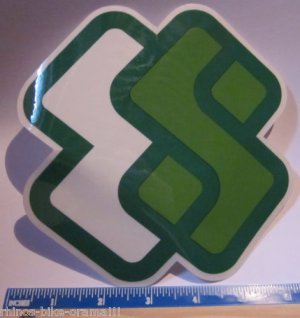6" SPECIAL BLEND GREEN/WHITE Ski Snowboard Race Rack  Truck Ride DECAL STICKER