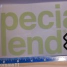 8"  SPECIAL BLEND GREEN on CLEAR  Ski Snowboard Race Rack Ride DECAL STICKER
