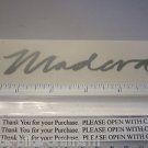 4.5" MADERA SILVER Bike BMX Frame Park Car Ride RACE MTB MOUNTAIN STICKER DECAL