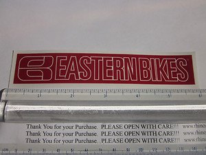 6" EASTERN BIKES Red BMX Street Bicycle Ride Race Car Tool Frame STICKER DECAL