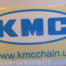 2" x 1" KMC Blue w. white Bike Bar Bicycle Frame MTB Toolbox  Rack DECAL STICKER