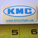 2" KMC Chain BLUE/WHITE  Street Bicycle Ride Race Car Tool Frame STICKER DECAL
