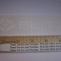 5" BLITZ White on Clear Bike Bicycle Ride Road Race Car Tool Frame STICKER DECAL