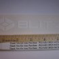 5" BLITZ White on Clear Bike Bicycle Ride Road Race Car Tool Frame STICKER DECAL
