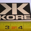 3" KORE Silver/Black Ride Road Mountain Bicycle Bike Car Frame Sticker Decal
